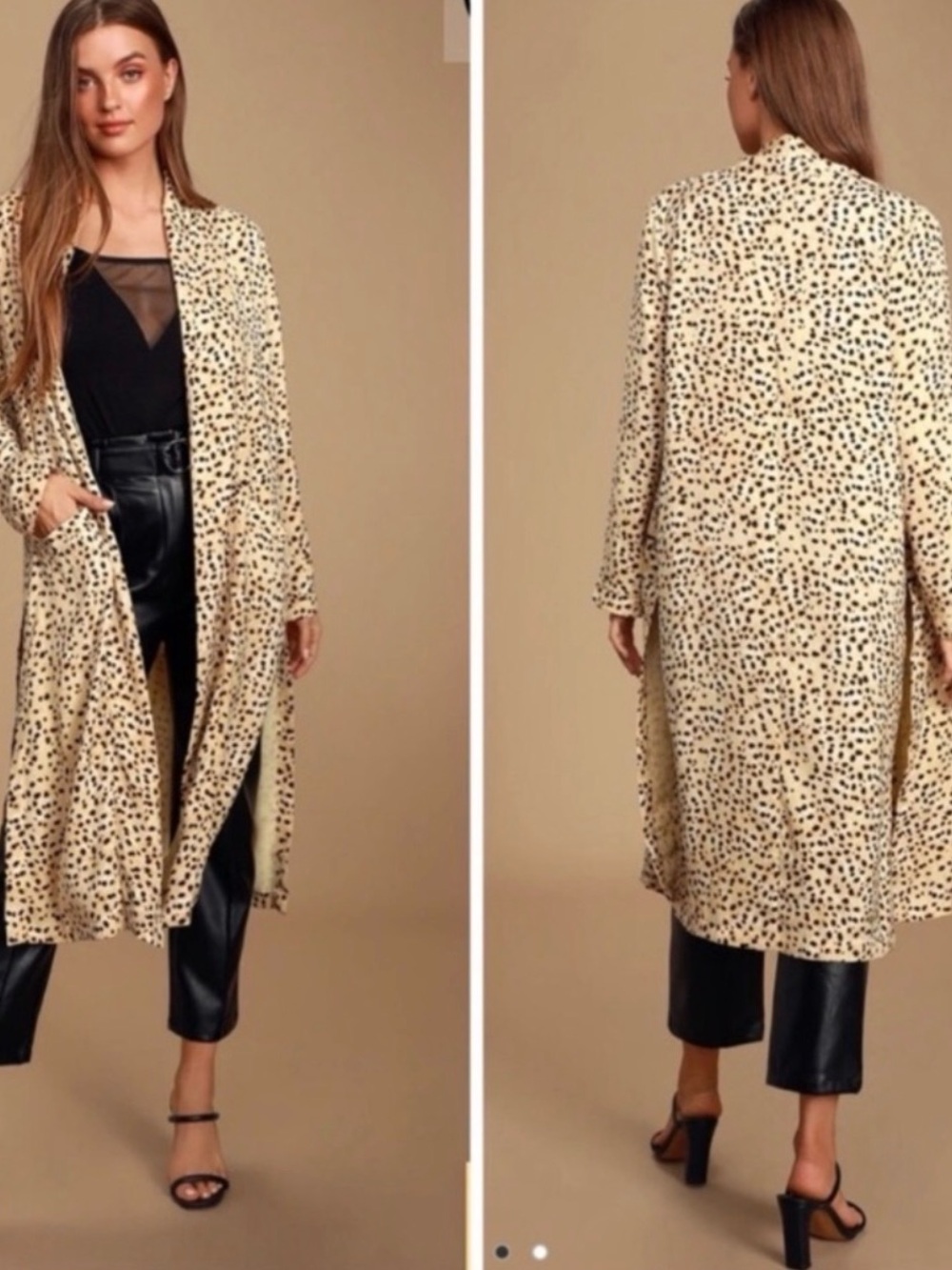 cupcakes & cashmere Leopard print Duster